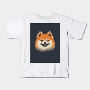 Pomeranian Dog 3 - Japanese Old Vintage Kids T-Shirt